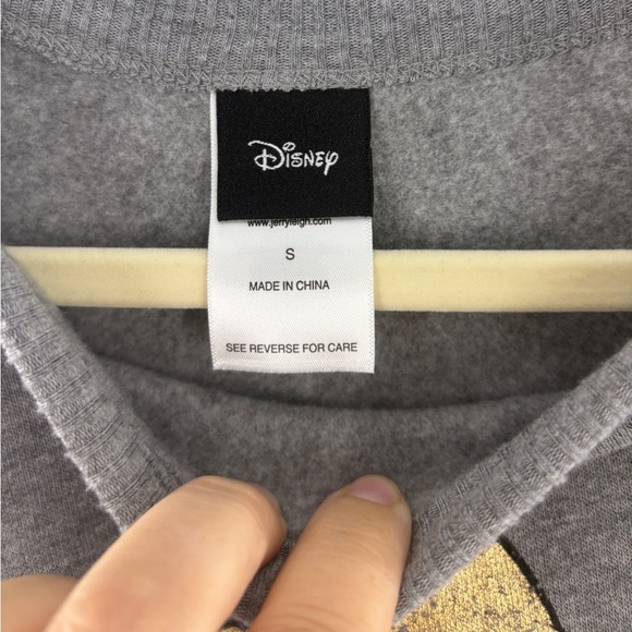 Disney Minnie Mouse Gray Sweatshirt with Gold Bow - Picture 2 of 6